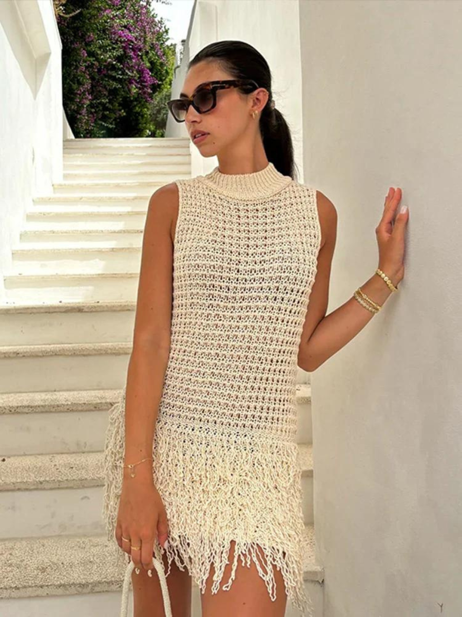 Robe En Tricot À Franges Mai