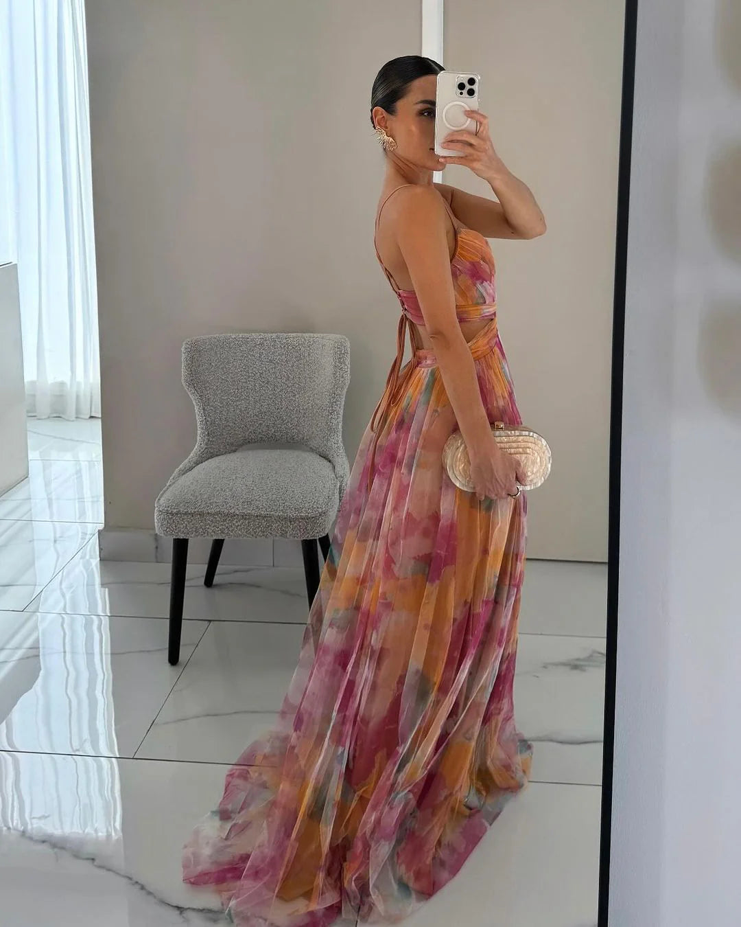 Robe Longue Imprimée Imogen