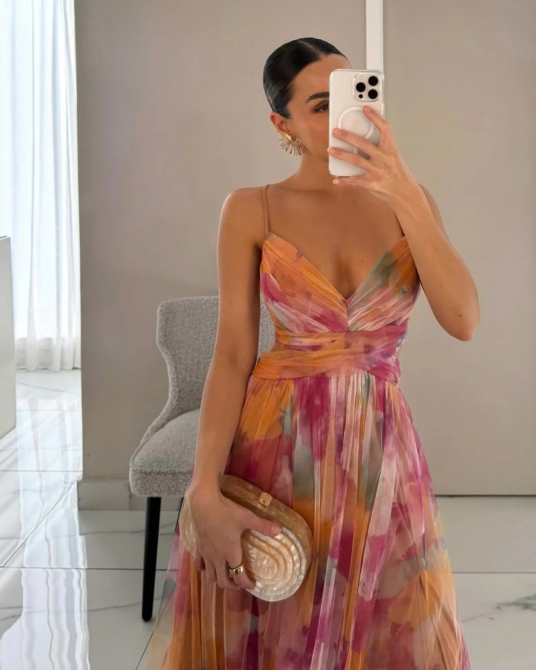 Robe Longue Imprimée Imogen