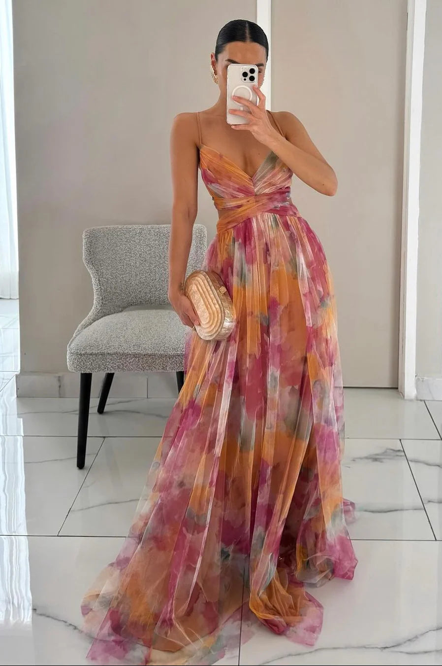 Robe Longue Imprimée Imogen