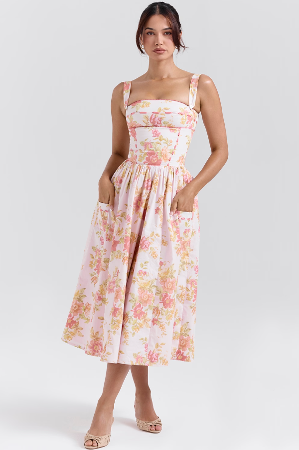 Robe Midi À Carreaux Amélie