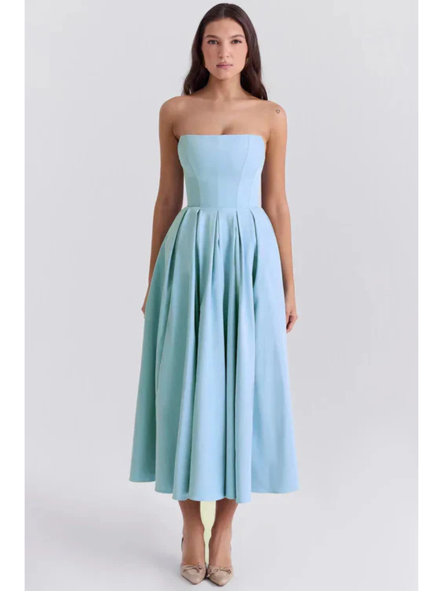Robe Midi Bustier Celeste