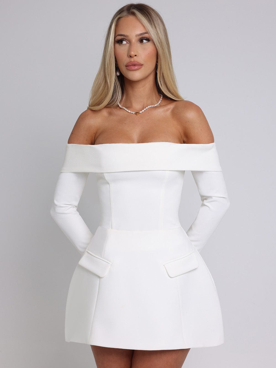 Robe Courte Manches Longues Kelly