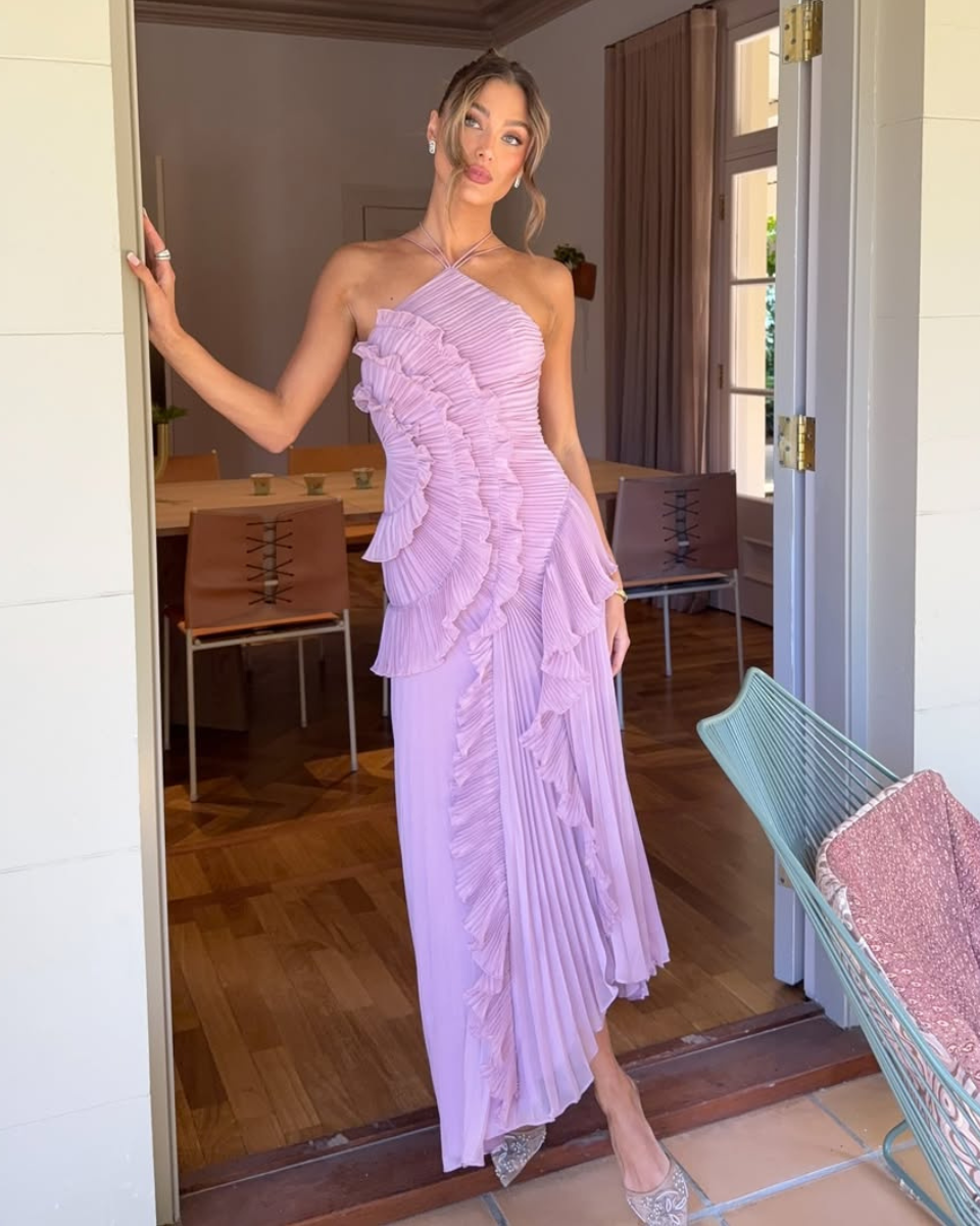 Robe asymétrique fluide Élodie