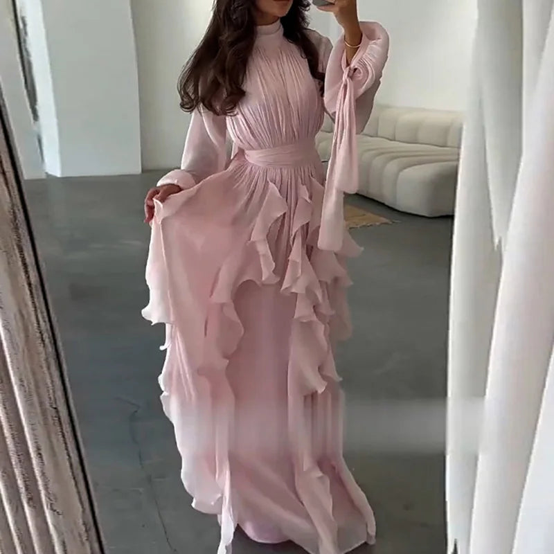 Robe longue à volants Laure
