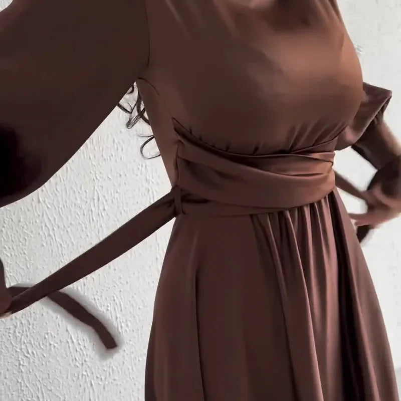 Robe midi à manches longues Louise