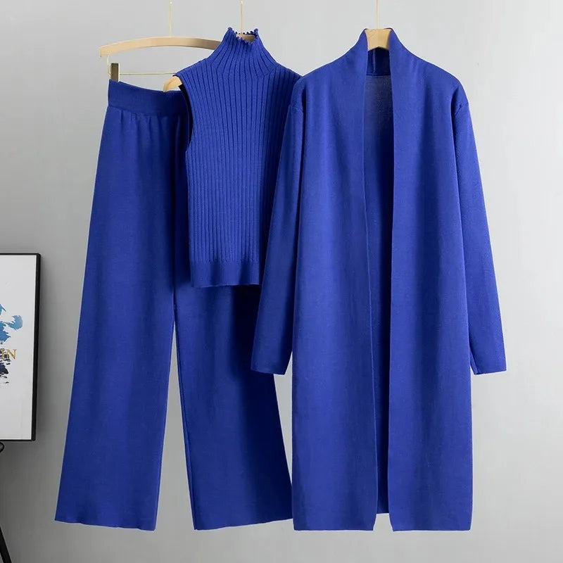 Ensemble Joyce – Tricoté, Pantalon • Chemisier • Veste