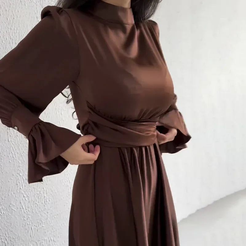 Robe midi à manches longues Louise