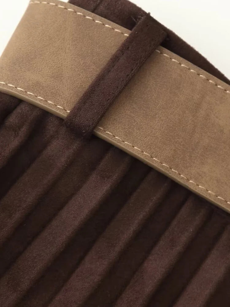 Jupe Émilie – Midi Plissée