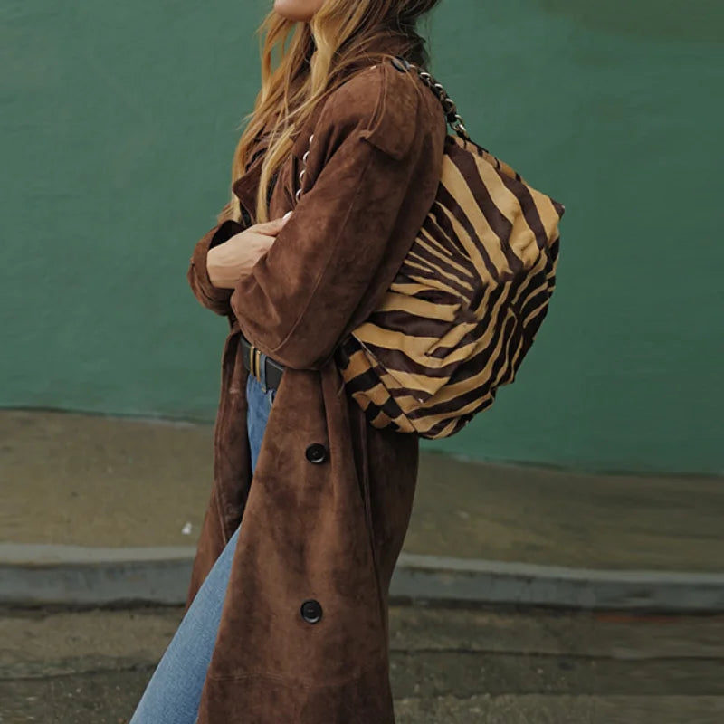 Long manteau à boutons Lucie