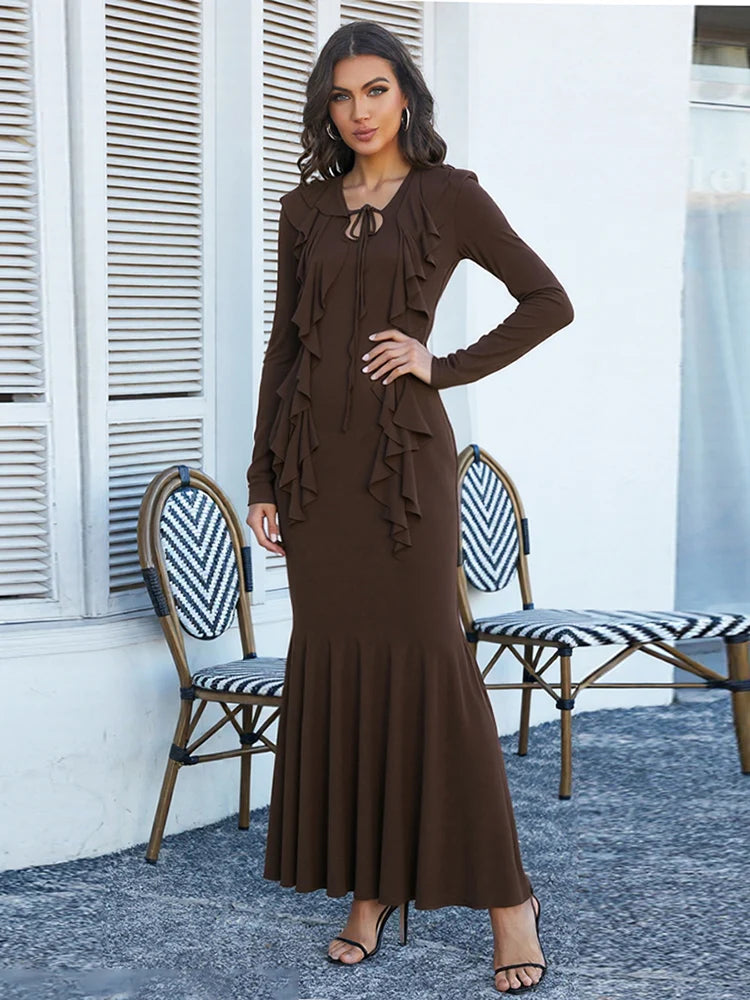 Robe Clémence – Longue, Manches Longues