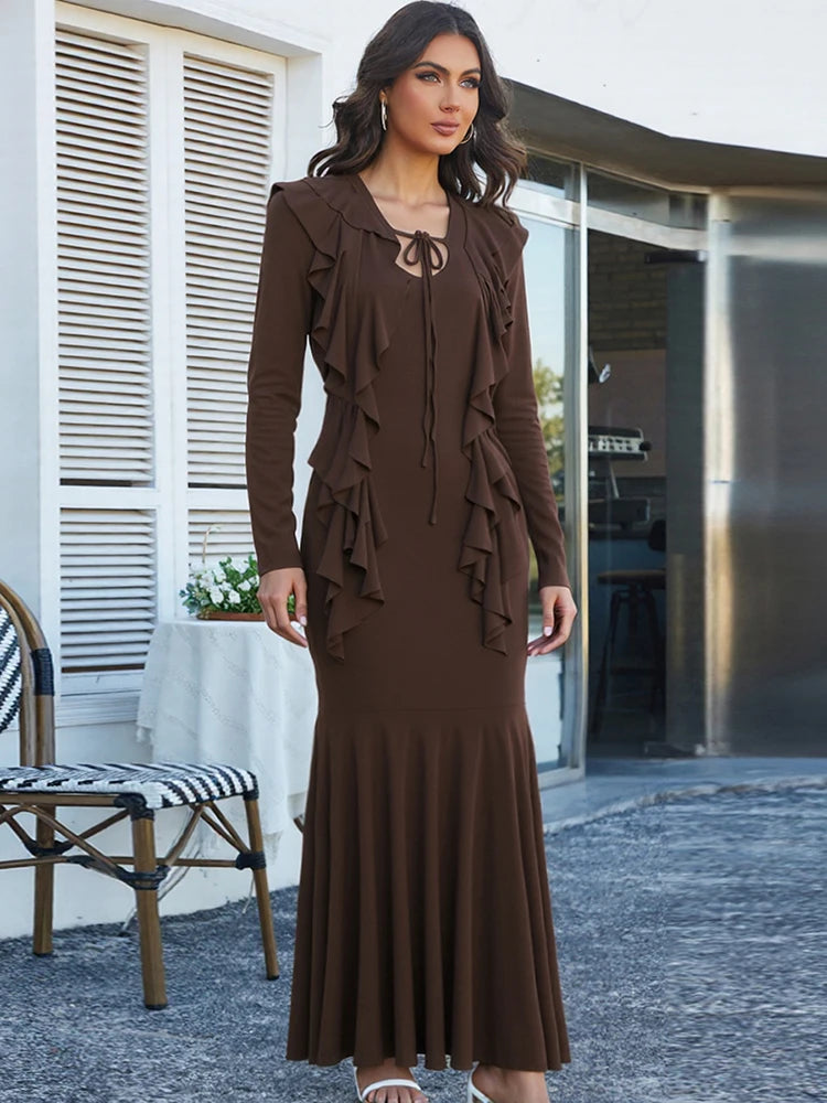 Robe Clémence – Longue, Manches Longues