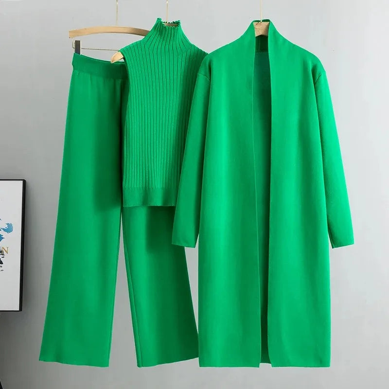 Ensemble Joyce – Tricoté, Pantalon • Chemisier • Veste