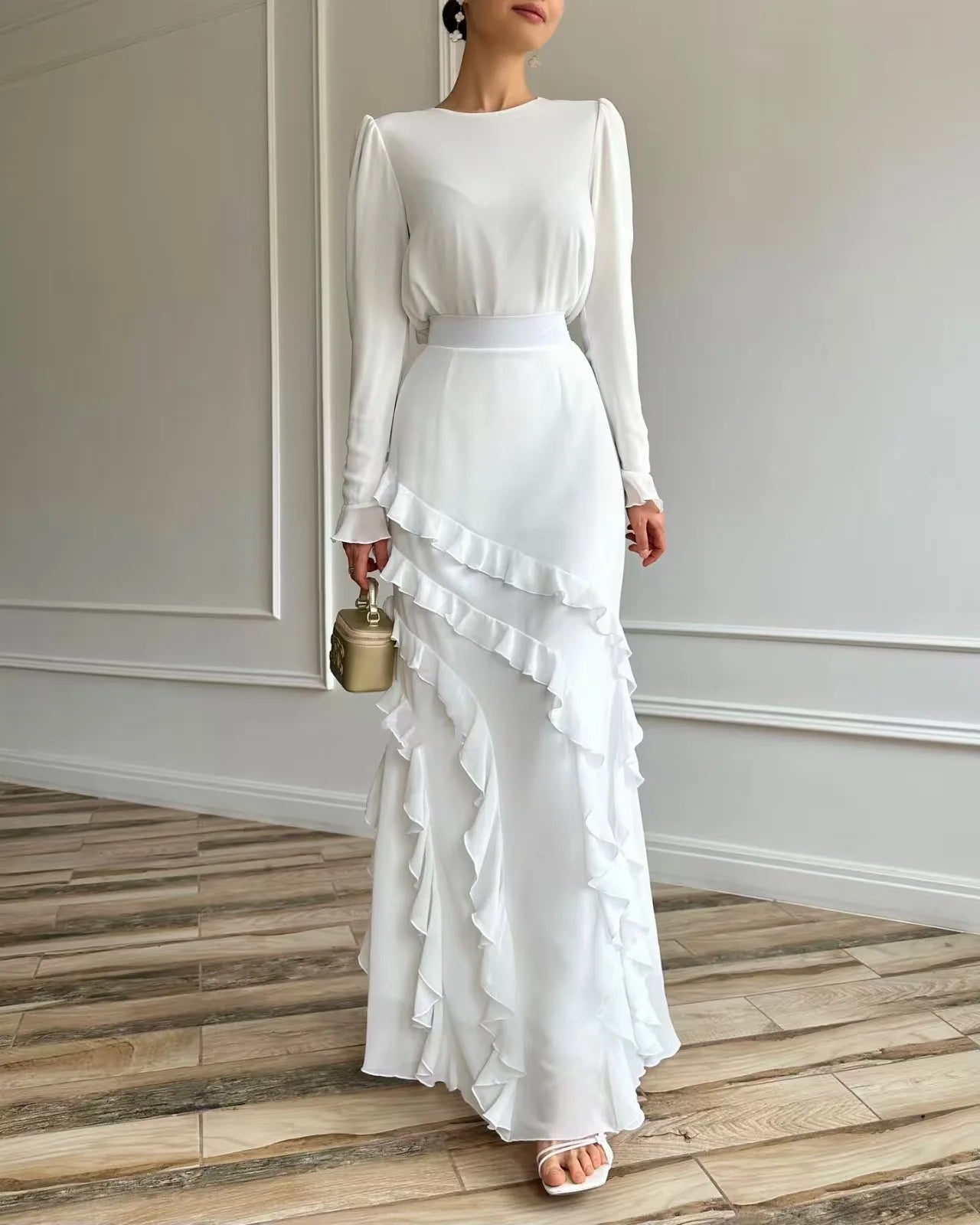 Robe Anabelle – Longue à Volants