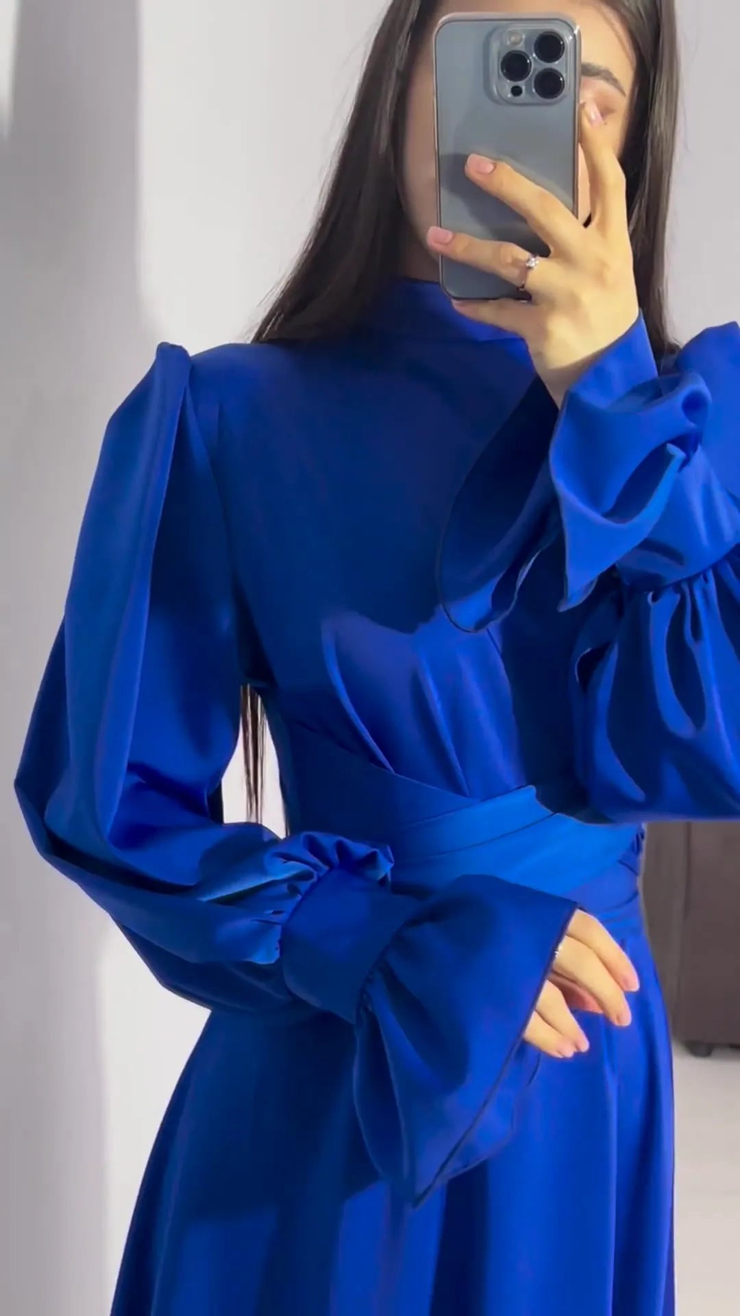 Robe midi à manches longues Louise