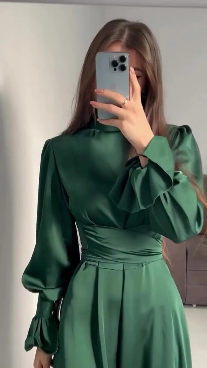 Robe midi à manches longues Louise