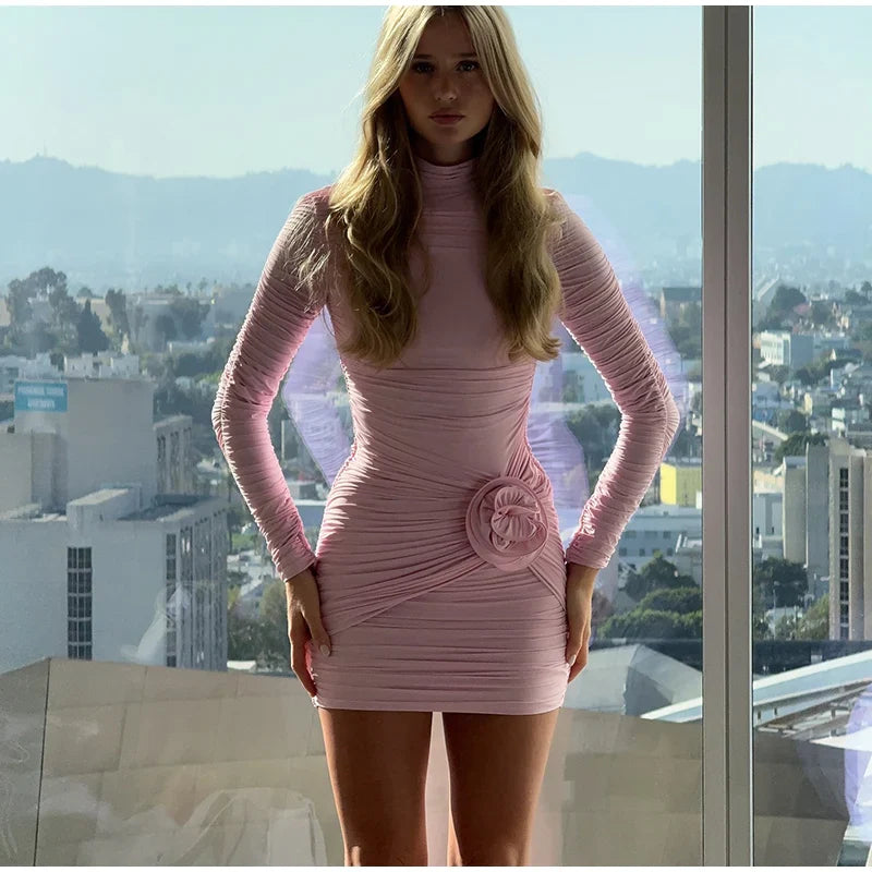 Robe Courte Manches Longues Ella