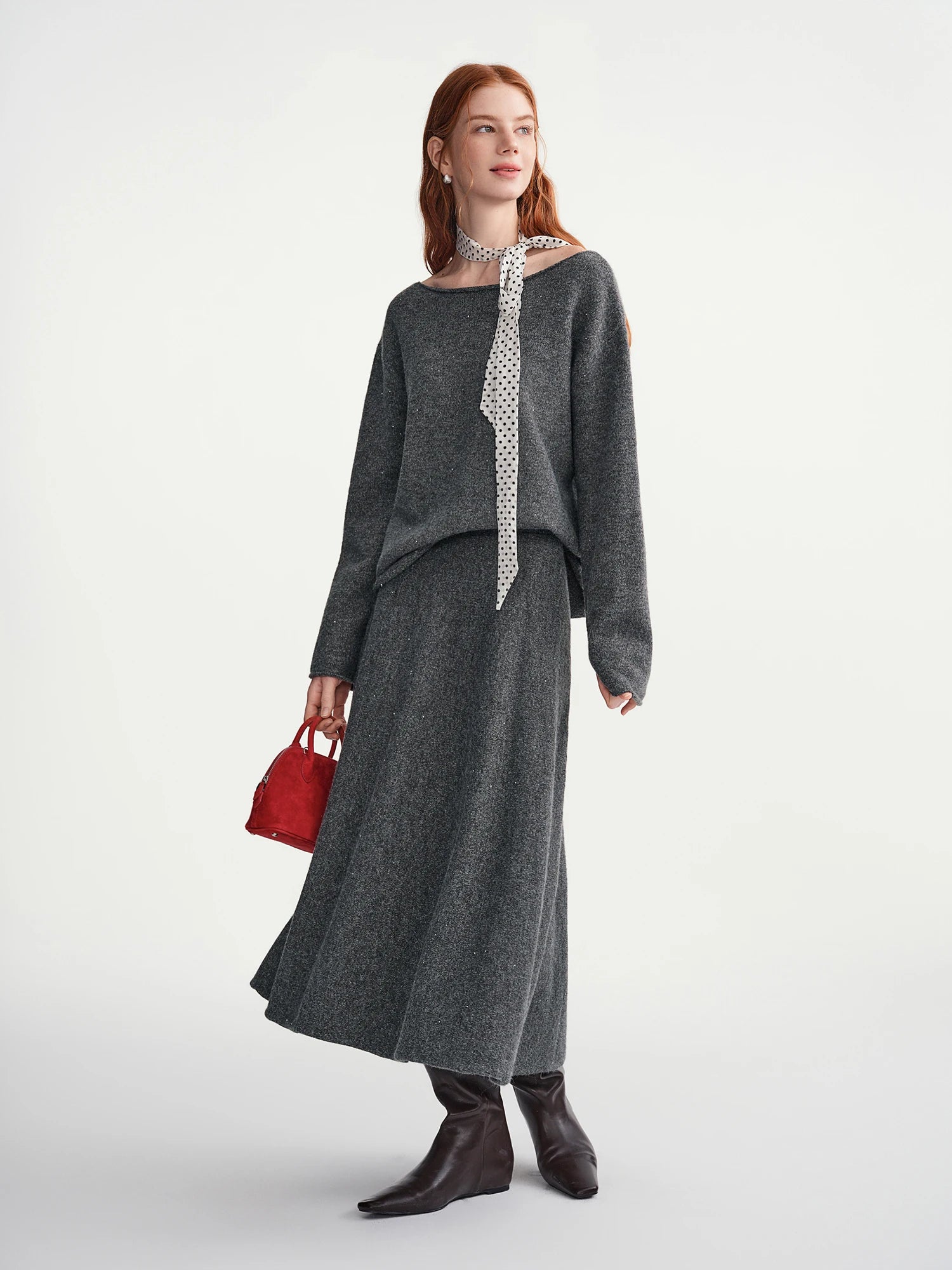 Ensemble Éléonore – Blouse Longue & Jupe Midi