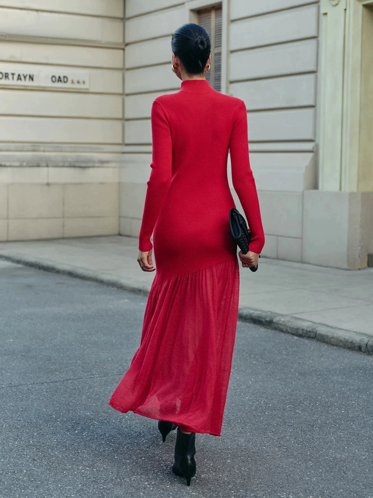 Robe midi à manches longues Adèle