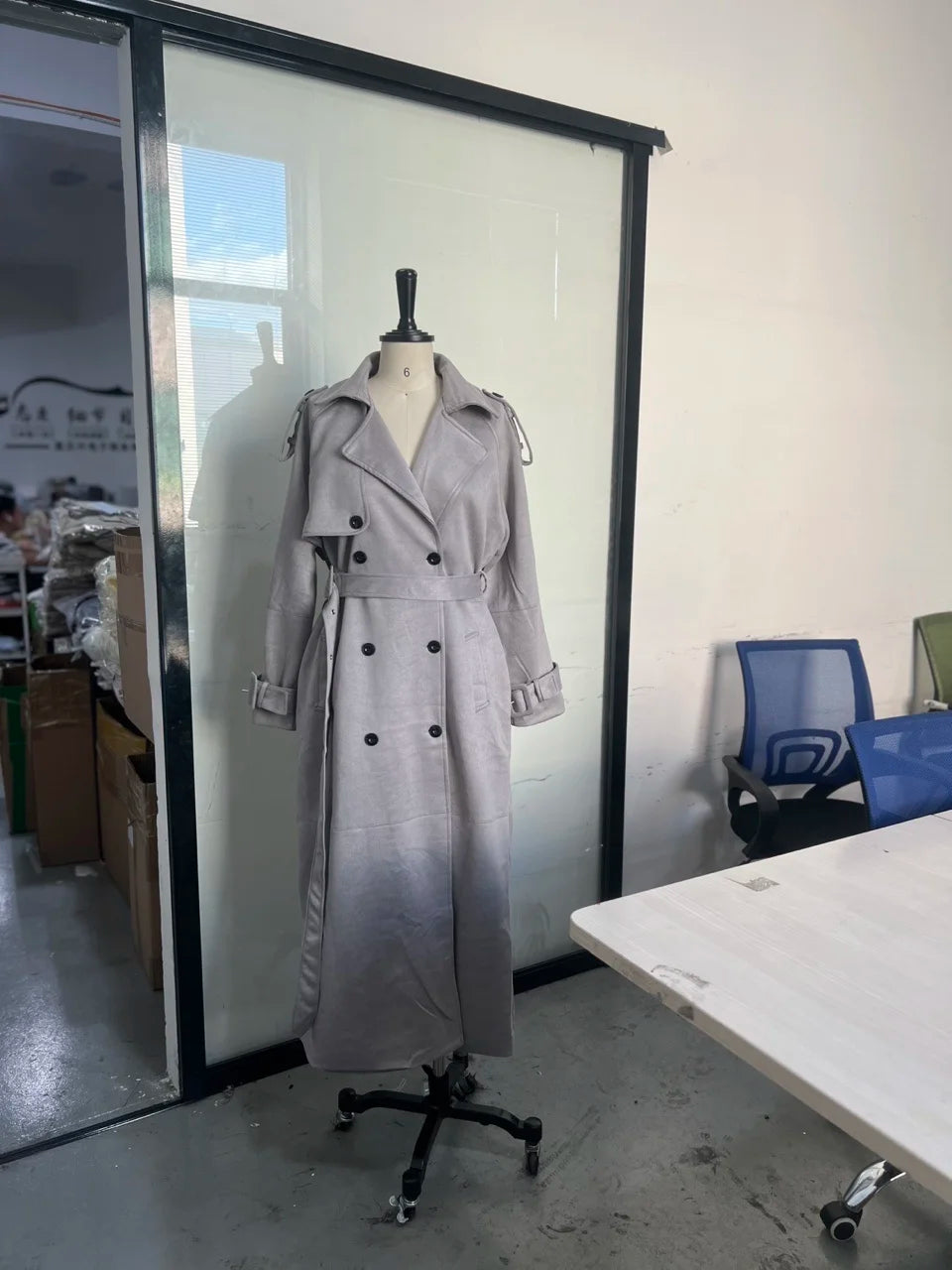 Long manteau à boutons Lucie