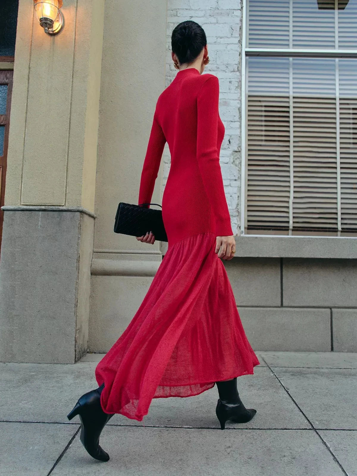 Robe midi à manches longues Adèle