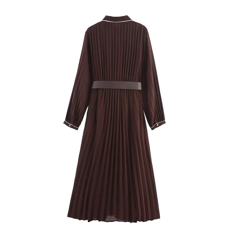 Robe midi plissée Valentine