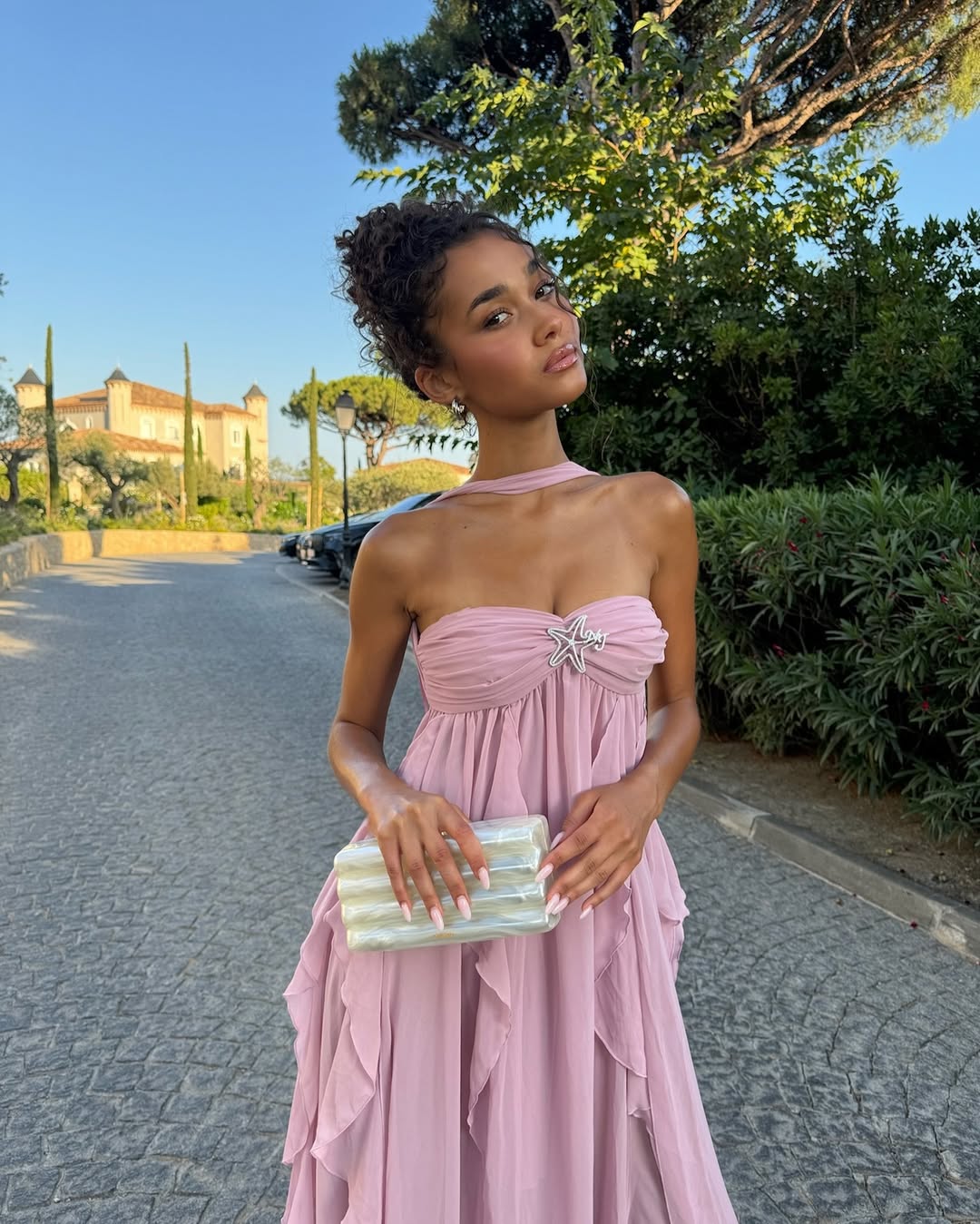 Robe Longue Bustier Volants Collins