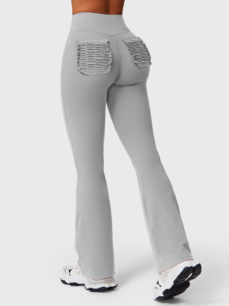 Pantalon Flare Poches Froncées Giseli