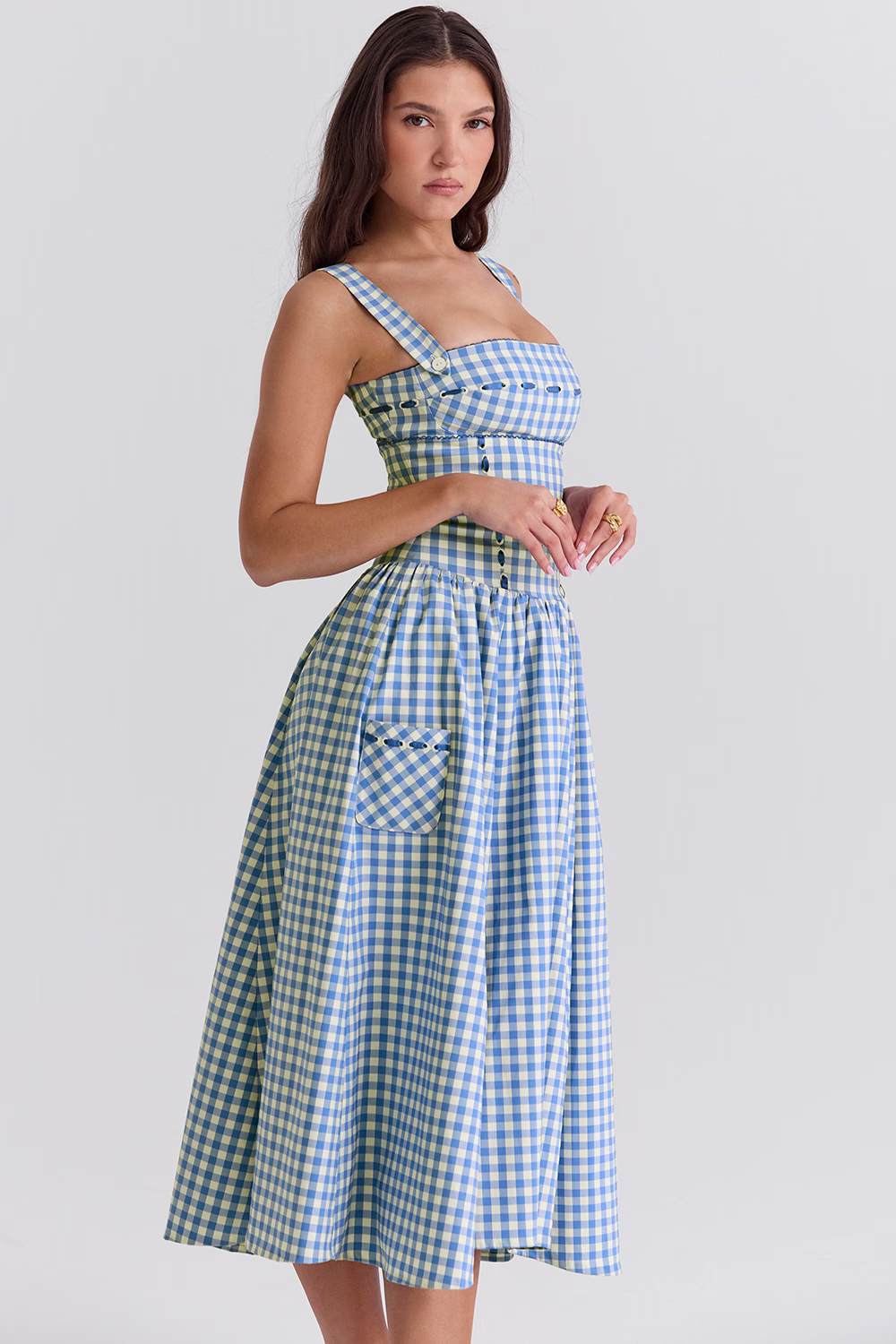 Robe Midi À Carreaux Amélie