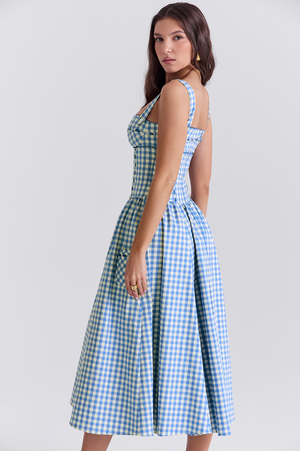 Robe Midi À Carreaux Amélie
