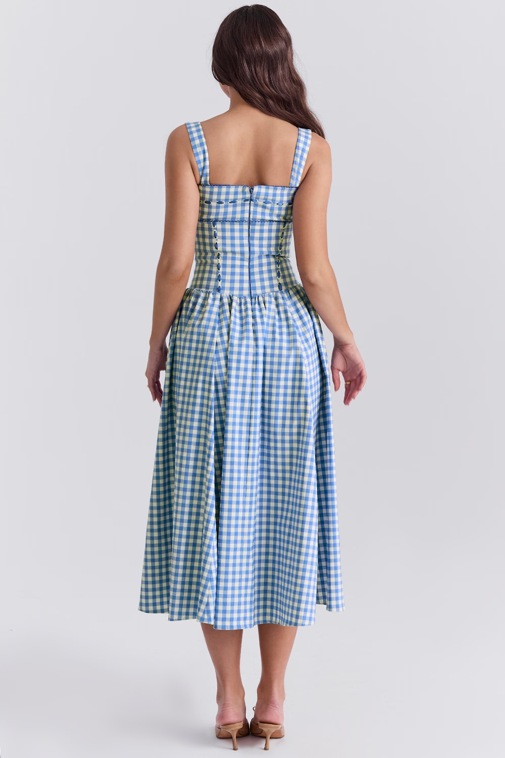 Robe Midi À Carreaux Amélie