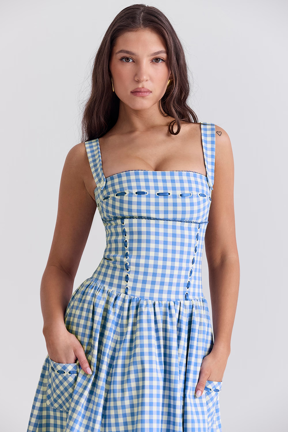 Robe Midi À Carreaux Amélie