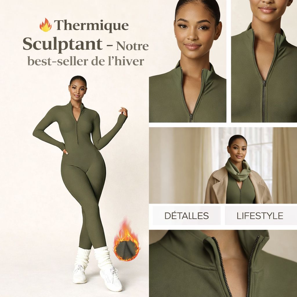 Combinaison Thermique Waffle – Intérieur Polaire Ultra Doux