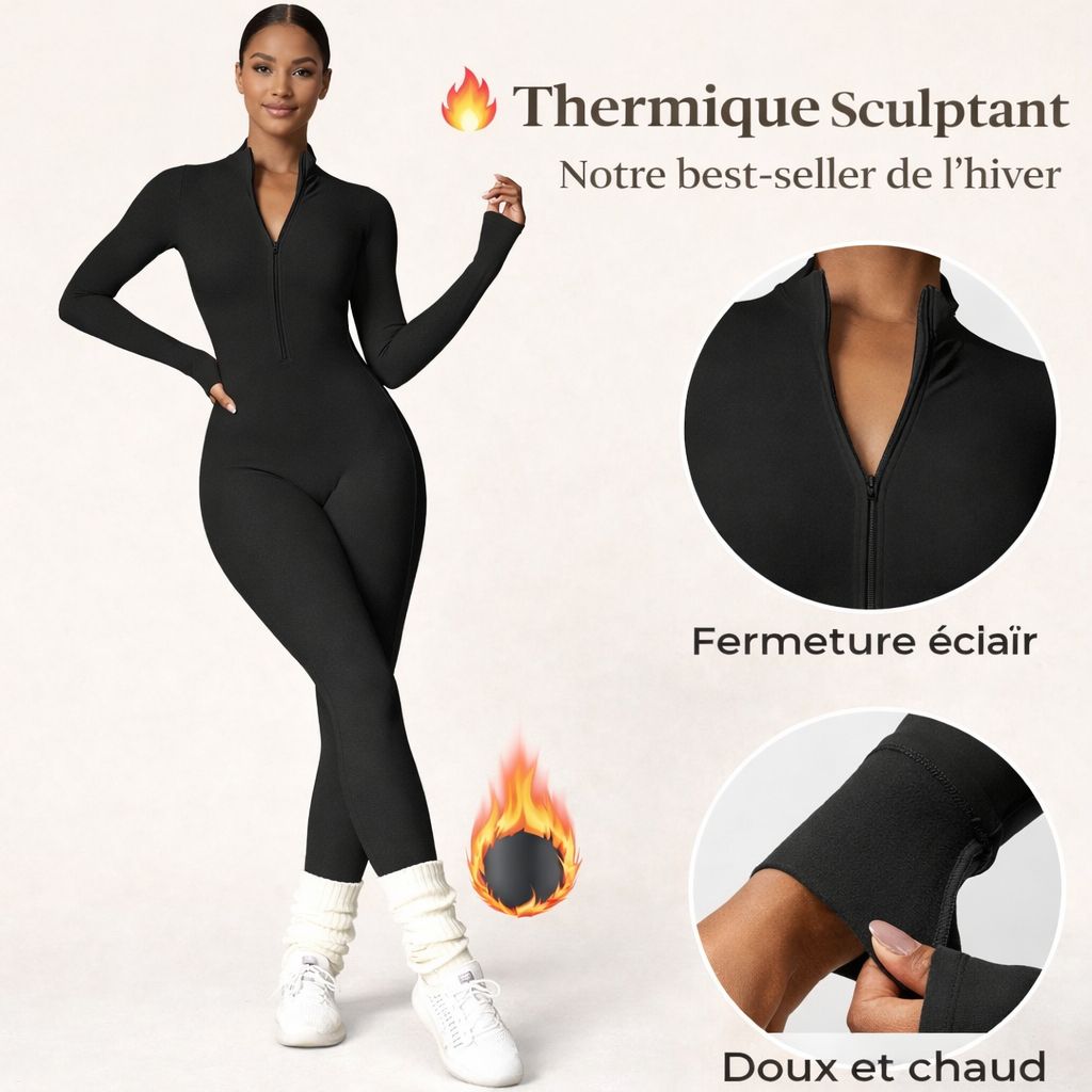 Combinaison Thermique Waffle – Intérieur Polaire Ultra Doux