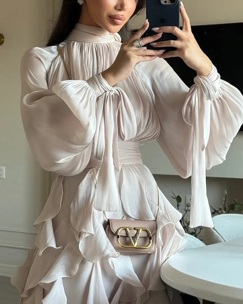 Robe longue à volants Laure