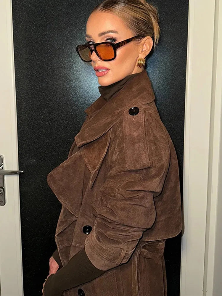 Long manteau à boutons Lucie