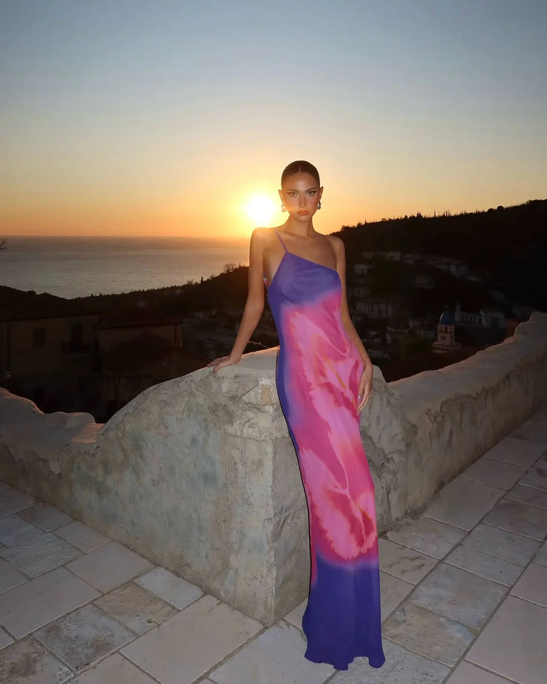 Robe Longue Dos Nu Imprimée Eulalia