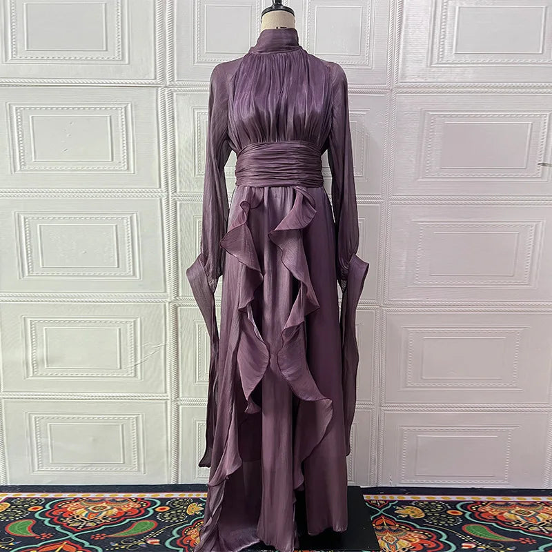 Robe longue à volants Laure