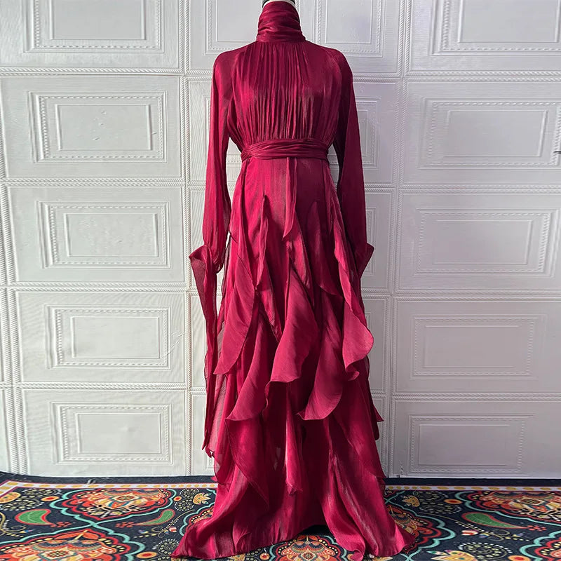 Robe longue à volants Laure