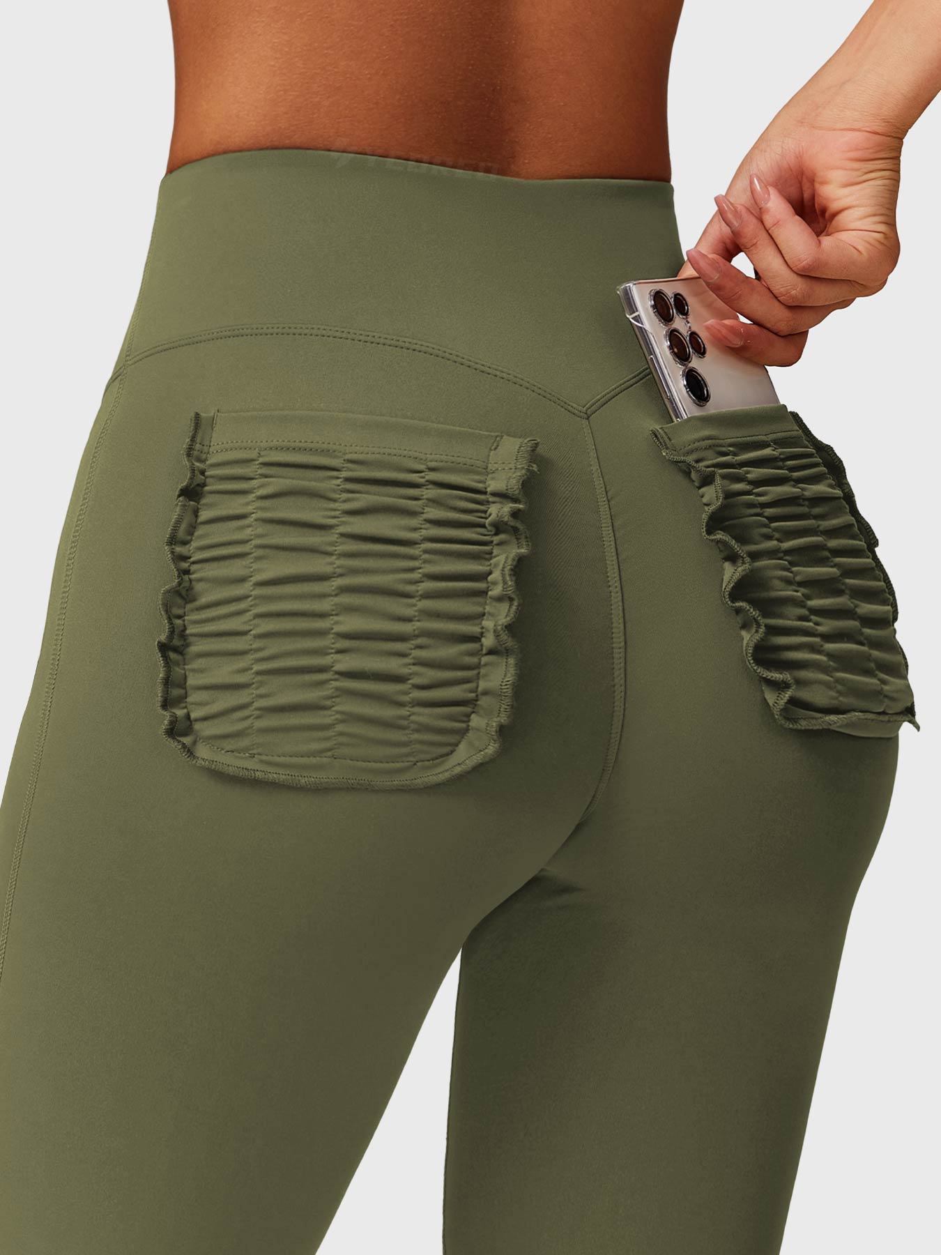 Pantalon Flare Poches Froncées Giseli