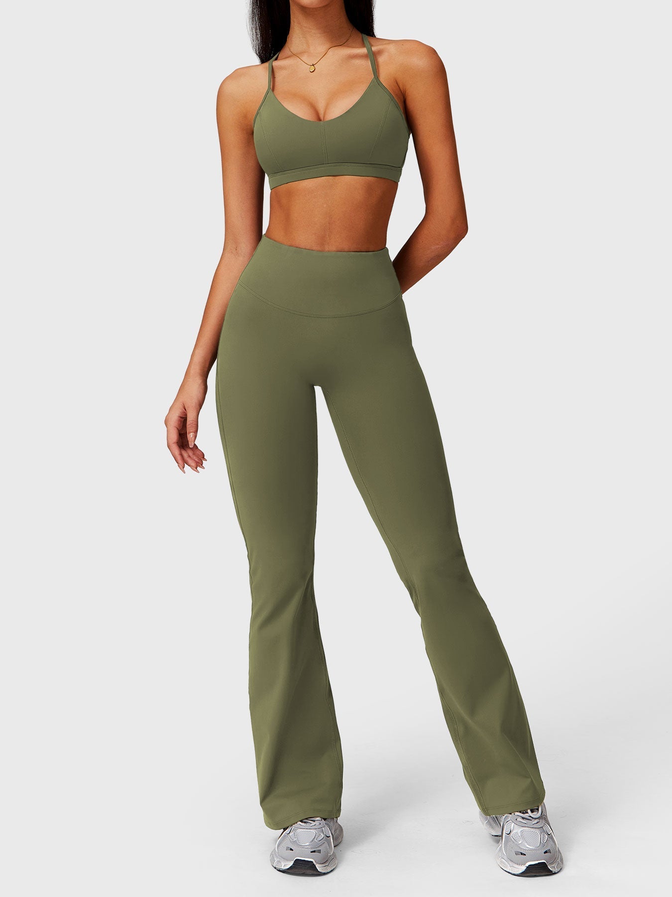 Pantalon Flare Poches Froncées Giseli