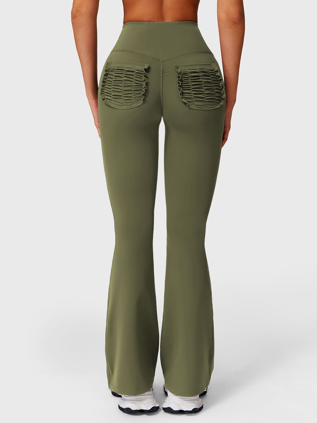 Pantalon Flare Poches Froncées Giseli