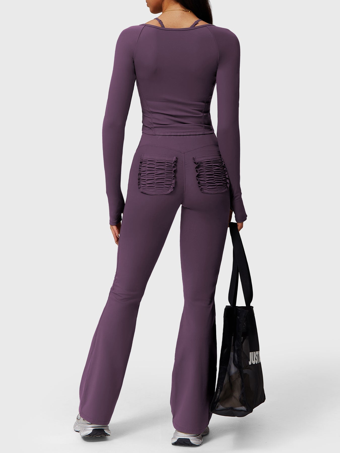 Pantalon Flare Poches Froncées Giseli