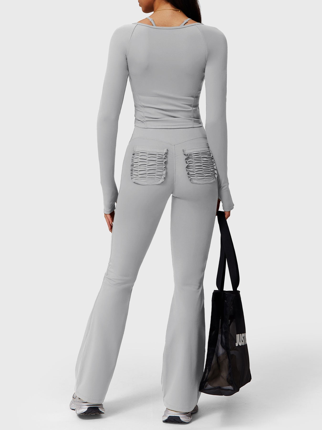 Pantalon Flare Poches Froncées Giseli