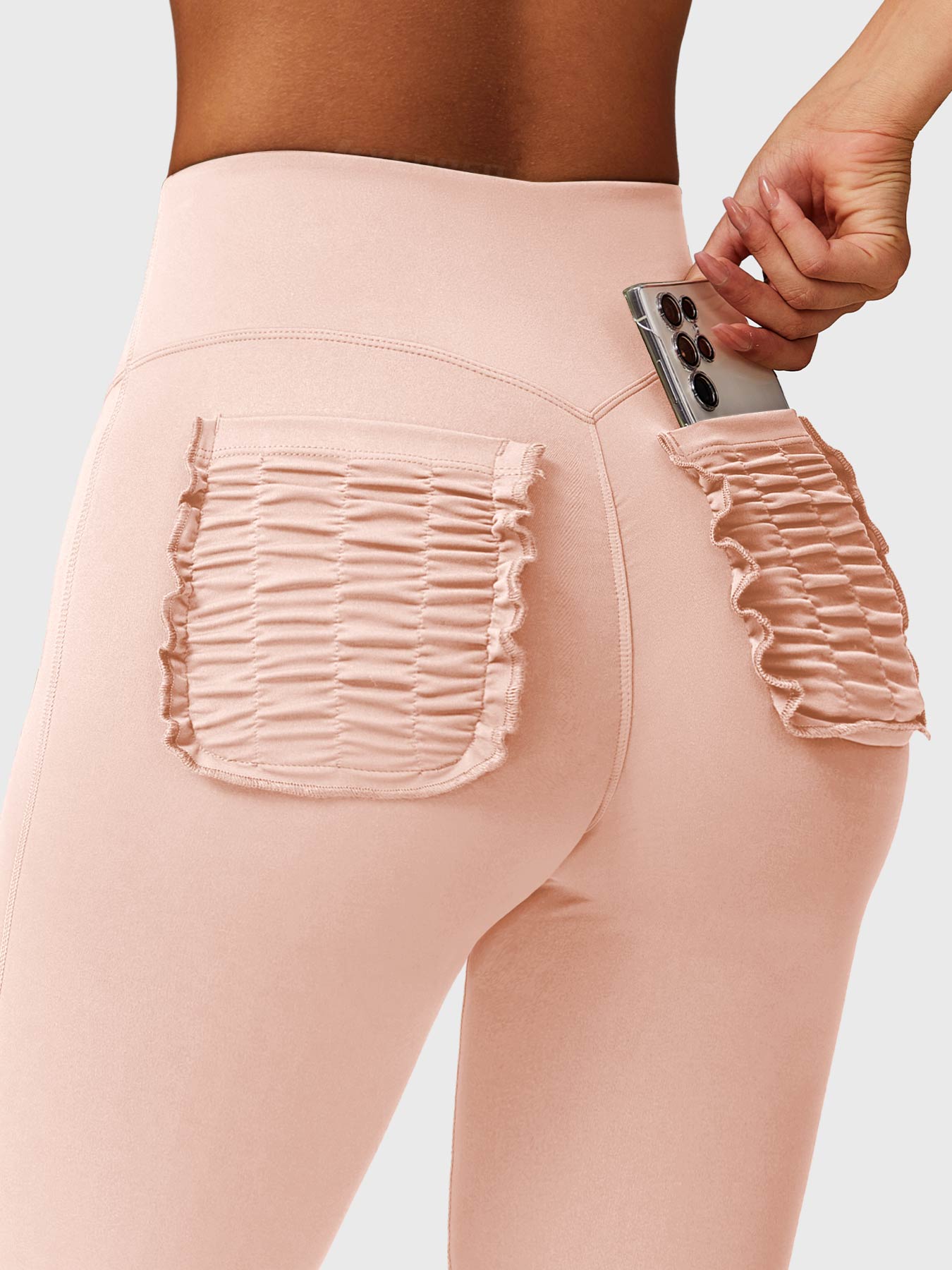 Pantalon Flare Poches Froncées Giseli