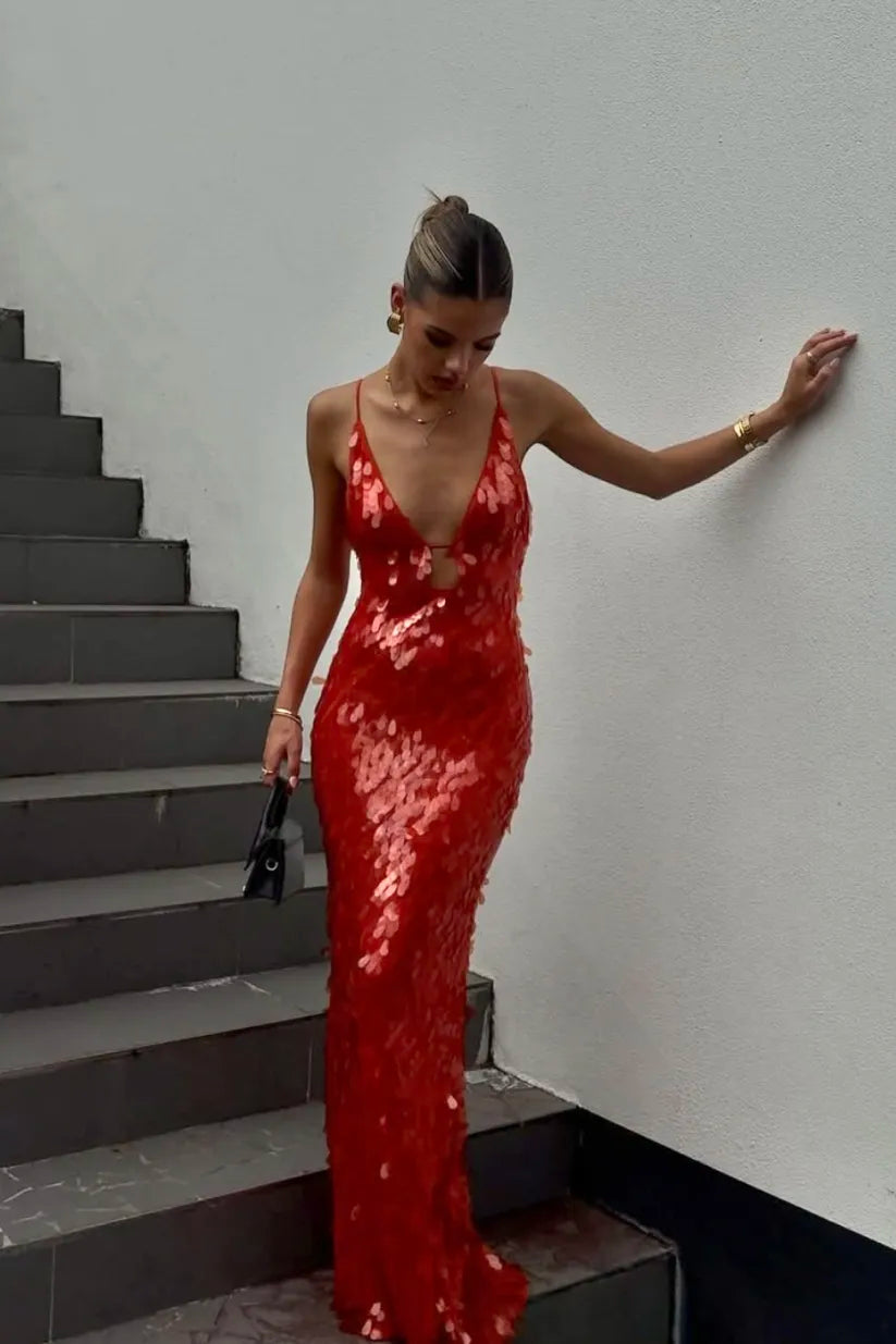 Robe Longue Sirène Sequins Kailani