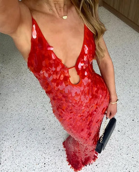 Robe Longue Sirène Sequins Kailani