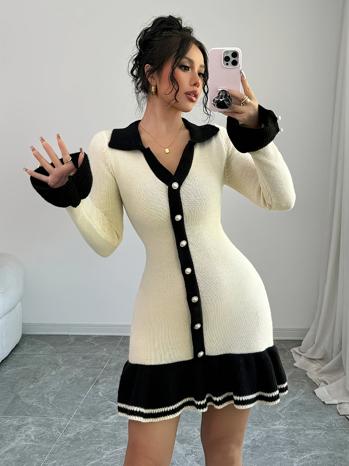 Robe Courte Manches Longues Giulietta