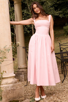 Robe Midi À Carreaux Amélie
