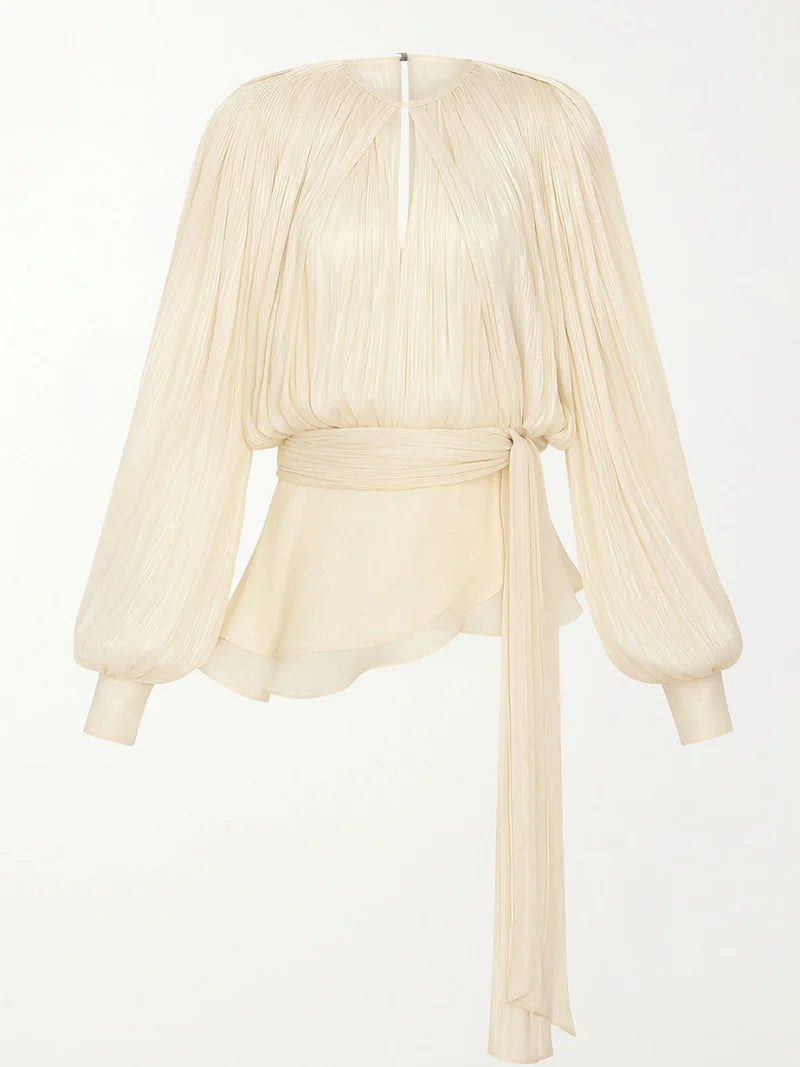 Robe Courte Asymétrique Volants Bela